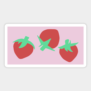 Pink Strawberries Sticker